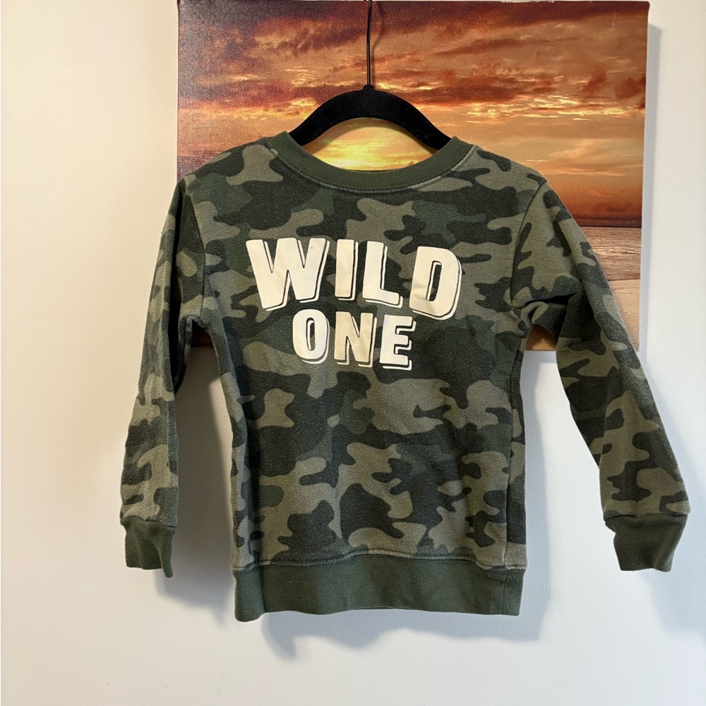 Garanimals camo sweatshirt fleece Wild One 3t toddler